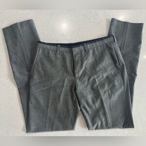 Topman Charcoal Flat Front Skinny Pants